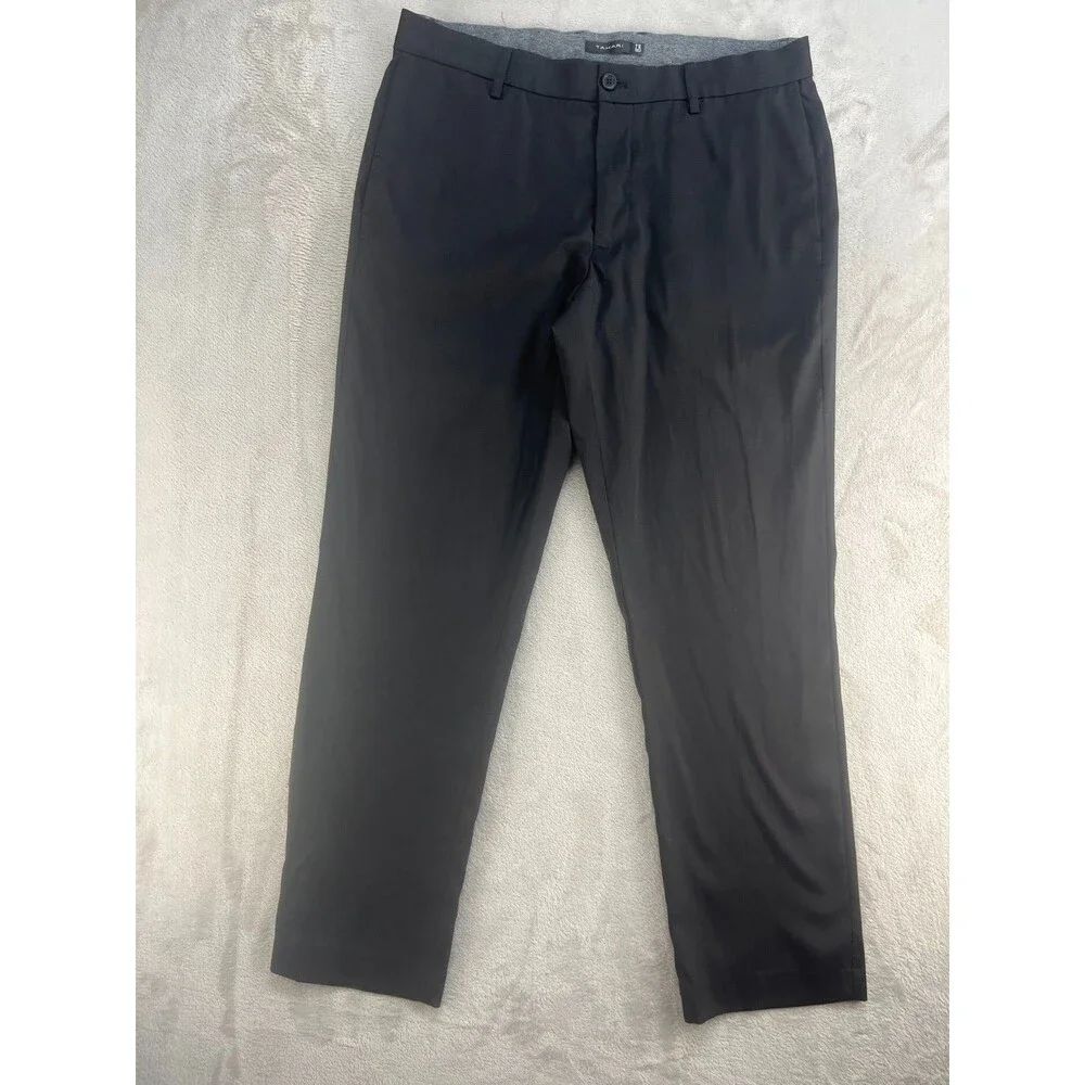 Tahari Dress Pants Mens  Black Cotton Pants 32 X L30 Career